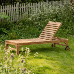 Graham and Green Tiana Teak Wood Sun Lounger