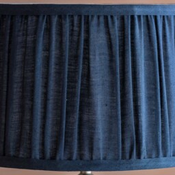 Graham and Green Navy Pleated Straight Empire Lampshade - 10 inch - thumbnail 2