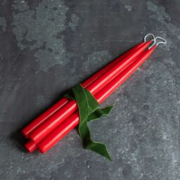 Graham and Green Set of Four Tapered Red Candles - thumbnail 1