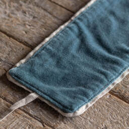 Graham and Green Set of Two Smoke Blue Velvet Curtain Tie Backs - thumbnail 3