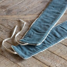 Graham and Green Set of Two Smoke Blue Velvet Curtain Tie Backs - thumbnail 2