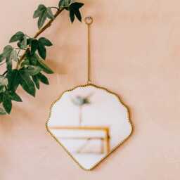 Graham and Green Scallop Shell Hanging Mirror - thumbnail 1