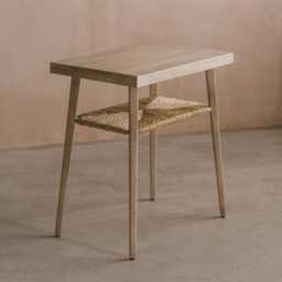 Graham and Green Lena Wooden Side Table with Shelf - thumbnail 4