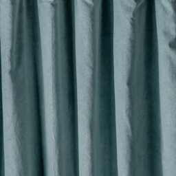 Graham and Green Felicity Smoke Blue Velvet Frill Curtain - 135 x 270cm - thumbnail 2