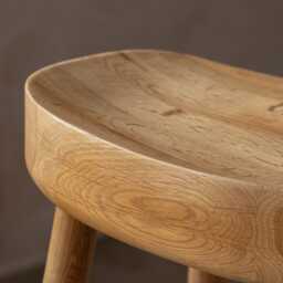 Graham and Green Oak Farmhouse Bar Stool - thumbnail 6