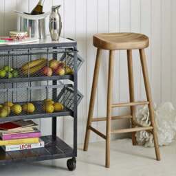 Graham and Green Oak Farmhouse Bar Stool - thumbnail 2