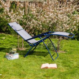 Graham and Green Indigo Blue Reclining Garden Chair - thumbnail 2
