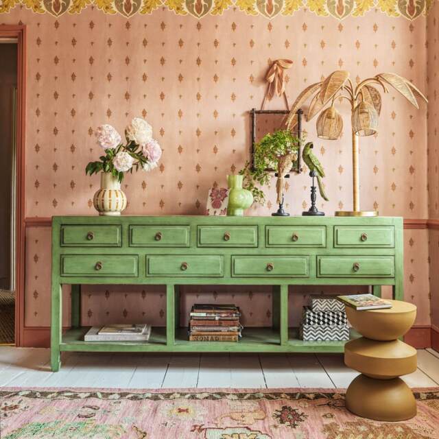 Graham and Green Leshan Nine Drawer Jade Sideboard - image 1