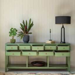 Graham and Green Leshan Nine Drawer Jade Sideboard - thumbnail 6