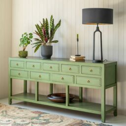Graham and Green Leshan Nine Drawer Jade Sideboard - thumbnail 5