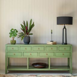 Graham and Green Leshan Nine Drawer Jade Sideboard - thumbnail 3