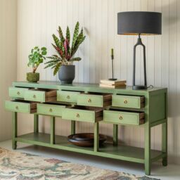 Graham and Green Leshan Nine Drawer Jade Sideboard - thumbnail 4