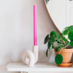 Graham and Green Pale Pink Twisted Candle Holder - thumbnail 2
