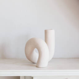 Graham and Green Pale Pink Twisted Candle Holder - thumbnail 3
