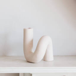 Graham and Green Pale Pink Twisted Candle Holder - thumbnail 4