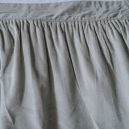 Graham and Green Single Pale Sage Velvet Frill Edged Valances - thumbnail 4
