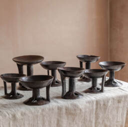 Graham and Green Vintage Tall Wooden Display Dish - thumbnail 5