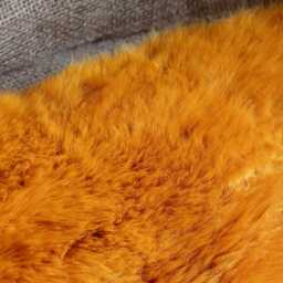 Graham and Green Mustard Rectangular Sheepskin Cushion - thumbnail 4