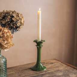 Graham and Green Ceramic Green Palm Tree Candle Holder