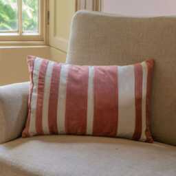 Graham and Green Leba Green Velvet & Linen Rectangular Cushion - thumbnail 2