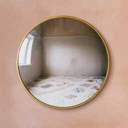 Graham and Green Round Slim Frame Convex Wall Mirror - Large - thumbnail 2