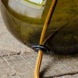 Graham and Green Olive Green Recycled Glass Table Lamp - thumbnail 3