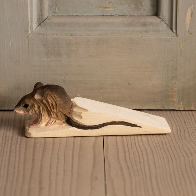Graham and Green Wooden Forest Mouse Doorstop - image 1