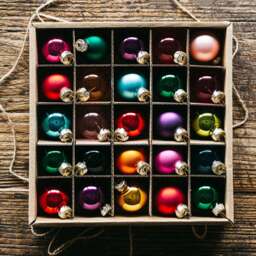 Graham and Green Set of Twenty-five Multi-Coloured Baubles