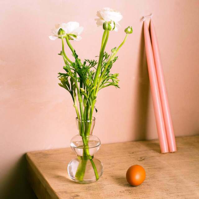 Graham and Green Small Curved Clear Glass Vase - image 1
