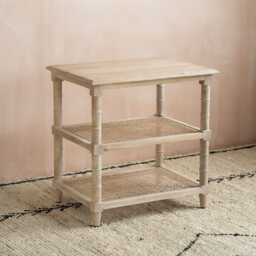 Graham and Green Bamboo Wooden Bedside Table - thumbnail 2