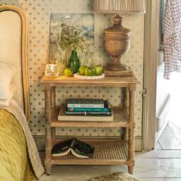 Graham and Green Bamboo Wooden Bedside Table