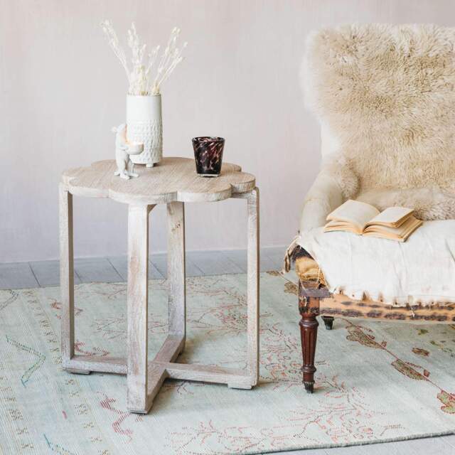 Graham and Green Natural Scallop Side Table - image 1