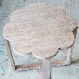 Graham and Green Natural Scallop Side Table - thumbnail 2