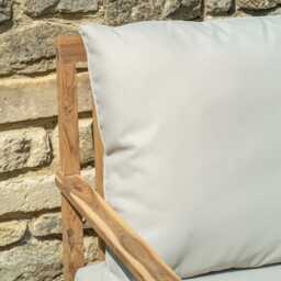 Graham and Green Greyson Teak Wood Three Seater Outdoor Sofa - thumbnail 5