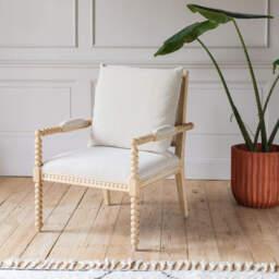 Graham and Green Bobbin Natural Linen and Ash Armchair - thumbnail 3