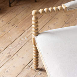 Graham and Green Bobbin Natural Linen and Ash Armchair - thumbnail 4