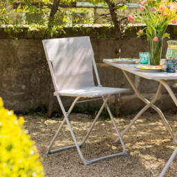 Graham and Green Seigle White Balcony Table and Four Chairs Set - thumbnail 2