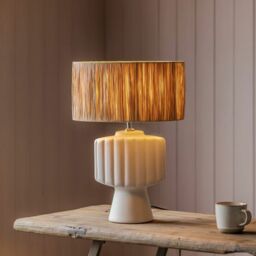 Graham and Green Harman White Table Lamp - thumbnail 2
