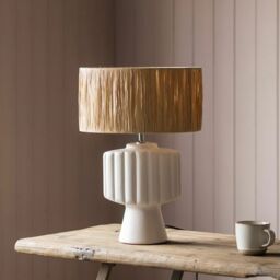 Graham and Green Harman White Table Lamp - thumbnail 1