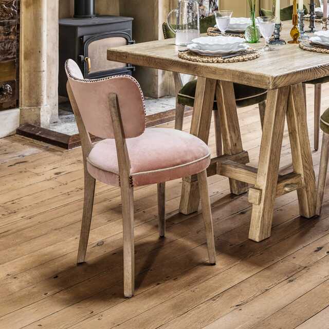 Graham and Green Rose Velvet Upholstered Dining Chair - image 1