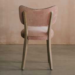 Graham and Green Rose Velvet Upholstered Dining Chair - thumbnail 3