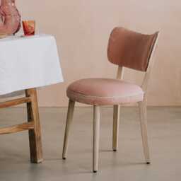 Graham and Green Rose Velvet Upholstered Dining Chair - thumbnail 2