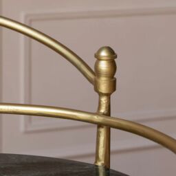 Graham and Green Round Green Marble Drinks Trolley - thumbnail 4