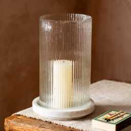 Graham and Green White Marble Medium Candle Holder - thumbnail 3