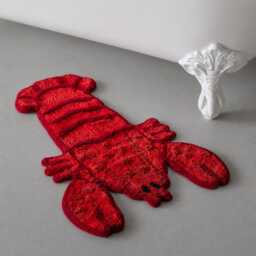 Graham and Green Lobster Tufted Bath Mat
