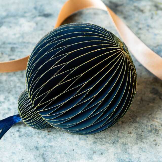 Graham and Green Majestic Blue Honeycomb Bauble