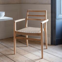 Graham and Green Noa Teak Wood Outdoor Dining Armchair - thumbnail 4