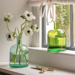 Graham and Green Rustic Recycled Glass Bud Vase Blue - thumbnail 1