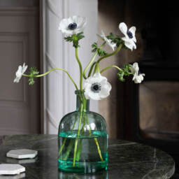 Graham and Green Rustic Recycled Glass Bud Vase Blue - thumbnail 3