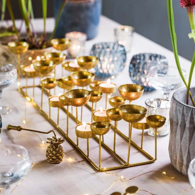 Graham and Green Gold Multi Tea Light Holder - image 1